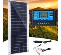 Kit de panneau solaire 300 W 12 V avec contrôleur de charge 60 A pour camping-car, yacht, éclairage de jardin et usage extérieur
