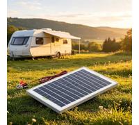 Kit de panneau solaire en silicium polycristallin 20 W avec contrôleur de | Système de charge de camping 12 V - Cadre robuste résistant aux intempéries - Conversion d'énergie efficace - 420 x 280 mm