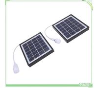 kit de panneau solaire - FAFEICY - 2 pièces - monocristallin - port USB - ampoule LED 5W