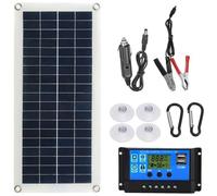 Kit de panneau solaire flexible 20 W, interface de chargement USB avec commutateur 12 V, panneau solaire avec contrôleur 300 W, ce