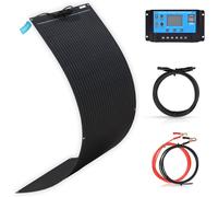 Kit de panneau solaire flexible de 100W, 12V, avec régulateur de 10A, pour caravanes