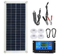 Kit de panneau solaire flexible portable 20 W avec interrupteur 12 V, interface de charge USB et contrôleur de cellules étanches 3