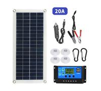 Kit de panneau solaire flexible portable 300 W 12/24 V avec interrupteur et interface de charge USB, panneau solaire avec cont~3970