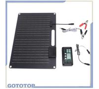 Kit de panneau solaire monocristallin 100 W avec contrôleur 100 A, double ports USB pour voiture, camping-car, bateau, camping-car,