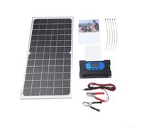 Kit de panneau solaire monocristallin 17 W 5 V 12 V 18 V sortie avec contrôleur de charge pour chargement de batterie camping pour caravane, bateau, système d'alimentation hors réseau 40,5 x 20,1 cm