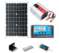 Kit de panneau solaire - Système générateur 300 W, onduleur de sortie 220 V CA | Chargeur à onde sinusoïdale pure, ensemble de contrôleurs 30 A pour alimentations hors réseau, camping-car, énergie