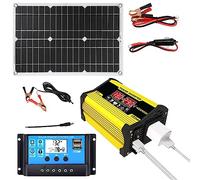 Kit de Panneau Solaire, système Solaire Complet pour Voiture, kit de Panneau Solaire pour Voiture de 300 Watts, Chargeur Solaire avec contrôleur, 2 Ports USB et Affichage LED, kit Complet de Panneau
