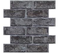 Kit de panneaux muraux 3D autocollants, 30 x 30 cm, revêtement mural en PVC haut de gamme aspect pierre, panneaux muraux imperméables pour le salon, la chambre à coucher et la décoration d'intérieur