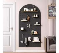 Kit De Panneaux Perforés Modulaires - Étagère Murale Pour Présentation Et Rangement Organisés - Idéal Pour L'organisation Des Loisirs Créatifs, De La Maison, Du Bureau Et De L'atelier(Black,60x120cm)
