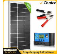 Kit de panneaux solaires 100A, puissance polycristalline complète 12V, générateur solaire Portable pour l'extérieur, Rechargeable, pour la maison SEULEMENT LA PLANCHE