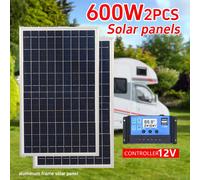 Kit de panneaux solaires 300W 12V, alimentation USB polycristallin complète, Portable, Rechargeable, pour l'extérieur, générateur solaire pour la maison only 1pc solar panel