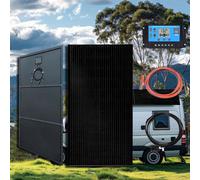 Kit de panneaux solaires 300W - 2 panneaux monocristallins rigides de 150W chacun - Cadre fixe - Pour usage domestique