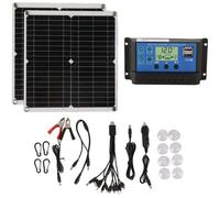 Kit de panneaux solaires 50W, 60A, contrleur de Charge solaire, ensemble avec 2 sorties USB, pour Camping-Car, panne d'électricité