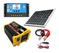 Kit de panneaux solaires avec batterie et onduleur - Système d'alimentation autonome complet pour maison, camping-car, bateau, ferme et abri de jardin | Onde sinusoïdale pure, extensible et prête à