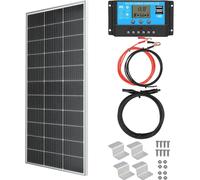 Kit de panneaux solaires de 150W, avec cellules en silicium monocristallin et diodes de dérivation