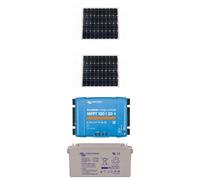 Kit de panneaux solaires de 180 W - Système 12 volts - 2 panneaux - Batterie AGM