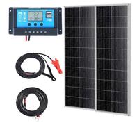 Kit de panneaux solaires de 200 W - 12 volts, monocristallins - 2 panneaux pour camping-car et bateau