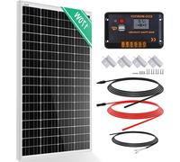 Kit de panneaux solaires - Ensemble énergétique - Alimentation hors réseau - Inclut un contrôleur - 170 watts - Noir