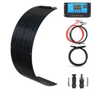 Kit de panneaux solaires flexibles de 50 W, comprenant un régulateur de charge, avec 32 cellules, dimensions : 1025 x 250 x 3 mm