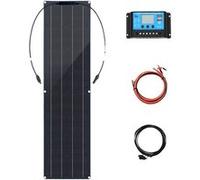 Kit de panneaux solaires flexibles, haute efficacité, design léger, Panneau Solaire, Contrôleur PWM, Câbles, Dimensions : 1025*250*3mm, Variante : 12V 50W Solarkit B