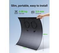 Kit de panneaux solaires flexibles - Puissance totale : 480W - Monocristallins - Étanches - Adaptés pour camping-cars et bateaux