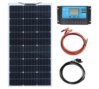 Kit de panneaux solaires - Monocristallin - 12V - 100W - Flexible et léger - Pour bateau