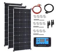 Kit De Panneaux Solaires Monocristallins De 800w, Modules Pv à Haut Rendement pour Les Applications RéSidentielles ExtéRieures, Le Camping, Les Yachts, Les Caravanes,3x300W