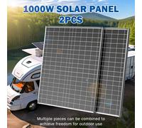Kit de panneaux solaires photovoltaïques 1000W 500W 12V avec contrôleur 100A, chargeur de panneaux solaires, adapté aux batteries à charge rapide pour maisons/camping/camping-car 1PC Kits