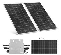 Kit de panneaux solaires pour balcon et jardin - Puissance de 600W avec micro-onduleur et résistance aux intempéries IP65