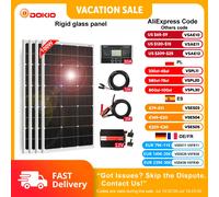 Kit de panneaux solaires rigides étanches Dokio 18V 100W 200W 400W avec contrôleur pour la charge domestique et la batterie de voiture 12V monocristalline, Chine 100W Solaire rigide