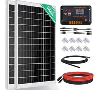 Kit de panneaux solaires - Système d'énergie - Alimentation hors réseau - Haute efficacité des cellules - 240 watts - Noir