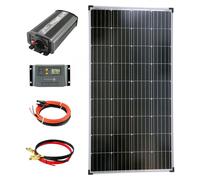 Kit de panneaux solaires - Système d'énergie - Production d'électricité - Installation complète - 130 Watts - Noir