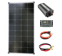 Kit de panneaux solaires - Système d'énergie - Production d'électricité - Installation complète - 130 Watts - Noir