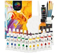 Kit de peinture à l'huile 24 couleurs x 12 ml + accessoires, ensemble de démarrage avec diluant à l'essence de térébenthine