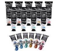 Kit de peinture à l'huile professionnel avec 9 couleurs métallisées