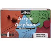 Kit de peinture acrylique - kit complet de peinture acrylique - avec tous les accessoires - 24 pièces - 59 ml - mat