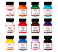 Kit de peinture acrylique pour cuir, 12 couleurs, 12 x 29,57 ml, finition mate