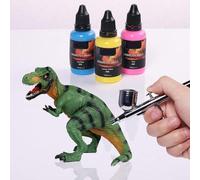 kit de peinture Airbrush 24 couleurs - néon métallique, opaque, à base d'eau - acrylique, chaussures en cuir - artistes, débutants, étudiants