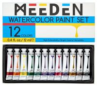 Kit de peinture aquarelle : 12 tubes de 12 ml (0,4 oz) – Ensemble de couleurs avec pigments de haute qualité