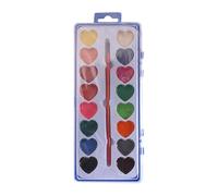 Kit de peinture aquarelle - Ensemble de palette de peinture artisanale en forme de cœur, couleur lavable | Idéal pour te, modélisation, cadeau éducatif, événement, école, ensemble