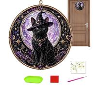 Kit De Peinture De Perles Attrape-Chat Céleste Mignon d'halloween 29,9 Cm