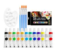 Kit de peinture portable - Palette de poche de 500 g, 12 couleurs, ensemble d'aquarelle compact, plateau d'art durable | Kits de pinceaux de voyage portables pour les voyages, les croquis, les