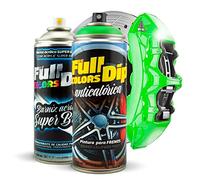 Kit de peinture pour étriers de frein super brillants en spray 400 ml (1 spray peinture + 1 spray vernis brillant) - Application facile - Finition professionnelle (11 couleurs au choix) (vert citron)