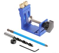 Kit de Perçage à 15 Degrés pour Menuiserie, Guide d'Assemblage | Outil Atelier Pro,Locateur Trou Carré, Guidage pour précis,Assemblage pour bois Rapide,Équerre Perçage Compacte
