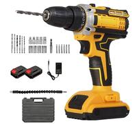 Kit de Perceuse pour la Maison 21V, Forage Électrique de Torque 35N.m avec Réglages, 2 Vitesses, Mandrin sans Clé, Lumière LED, Kit de Bricolage et Réparation à la Maison
