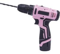 Kit de Perceuse Visseuse sans Fil Rose 12V 21 Pièces Léger pour Femmes, Bricolage, Réparations et Assemblage de Meubles avec Transmission 2 Vitesses, LED, Mandrin Auto-Serrant et Longue Autonomie