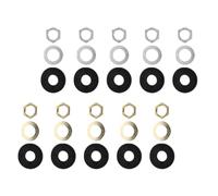 Kit de Pièces D’horloge Quartz Écrous, Rondelles et Joints | Métal et Caoutchouc, Hexagone 8mm et Joint Rond 8,2mm, pour Horlogers et Bricolage