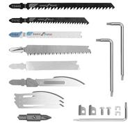 Kit de Pièces Ddétachées pour Pince Multifonctions BIBURY, Coupe-fil Remplaçable, Tournevis & Brise-vitre & Lame de Scie Interchangeable & Lime et Lames de Scalpel Compatibles avec Outil Multifonction