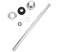 Kit de Pièces de Raccordement D'urinoir en Acier Inoxydable Argenté | Tube D’extension 300mm, Couvercle Courbe Décoratif, Joint en Caoutchouc, pour Entretien Sanitaire