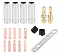 Kit de pièces d'usure MB15/150 - Accessoires pour chalumeau de soudage - MIG/MAG - Buse de gaz - 19 pièces
